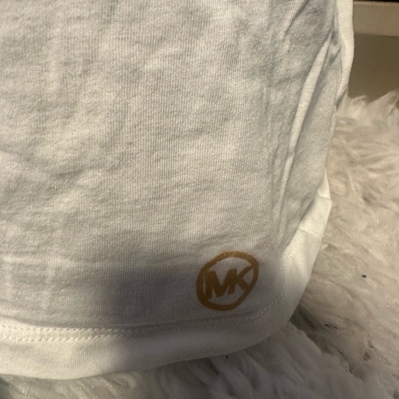 Michael Kors White Tee with Silver Studded Logo - Picture 4 of 6